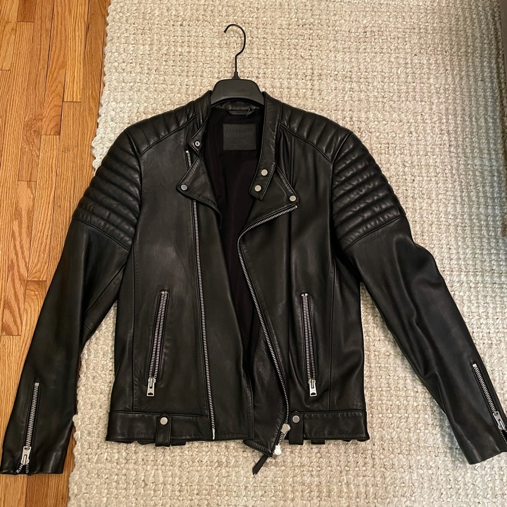 AllSaints Jasper Leather Biker Jacket